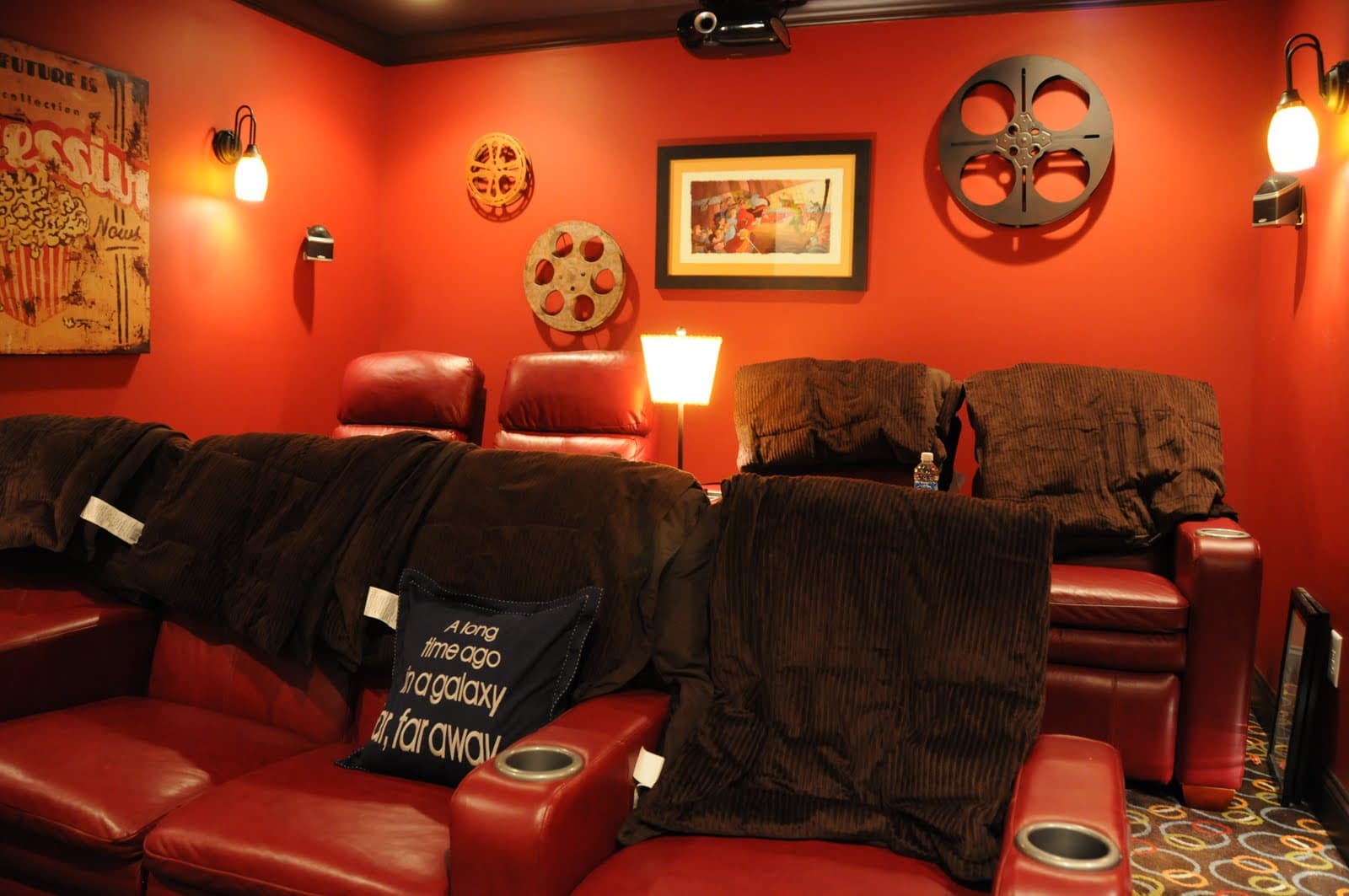 Home Theater Room Decorating Ideas - The Polkadot Chair