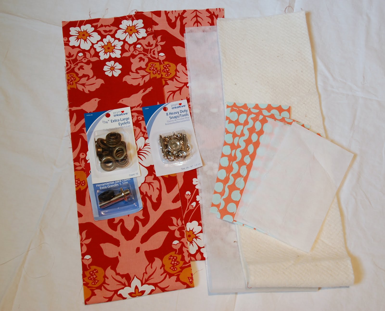 fabric and sewing notions on table