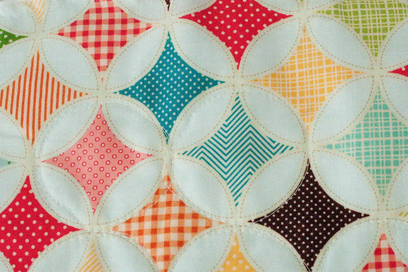 close up of fabric in multiple colors