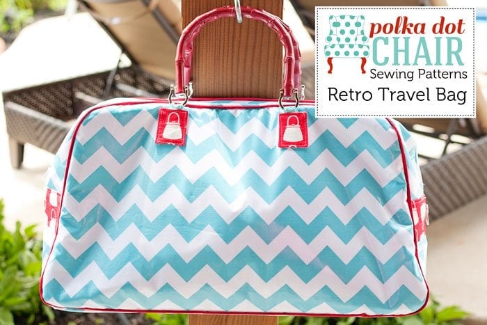 The Retro Travel Bag Sewing Pattern is a PDF Sewing Pattern from Polka ...