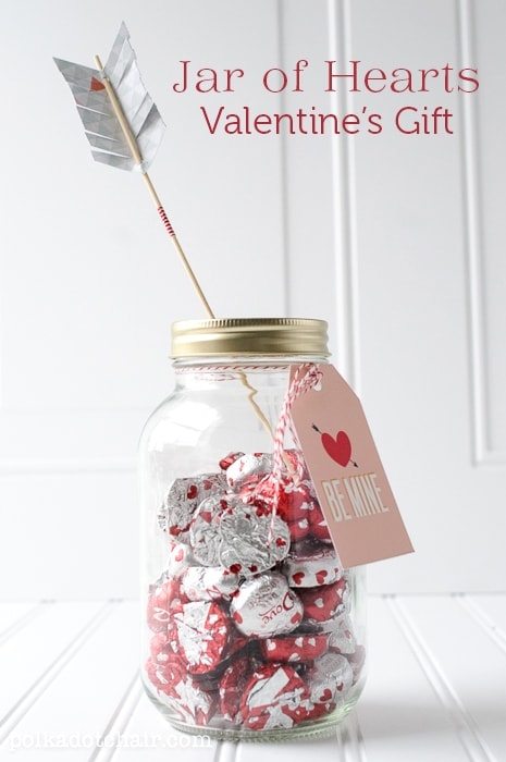 Valentine's Day Mason Jar Gift Idea w/printable tags
