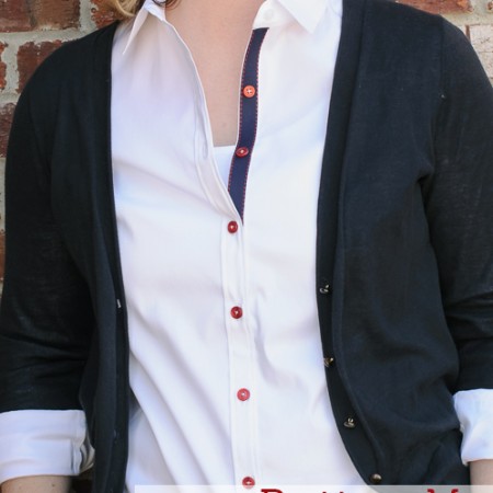Button Up Shirt Refashion on polkadothchair.com