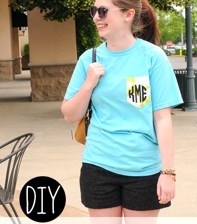 DIY Monogrammed Pocket T-Shirt