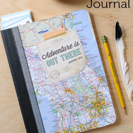 DIY Summer Journal and Free "Adventure is Out There" Printable on polkadotchair.com