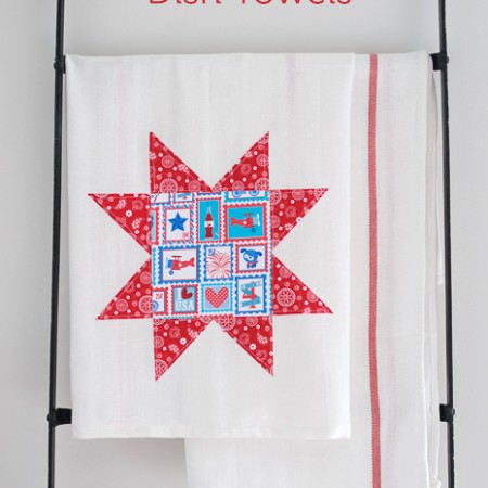 Red White and Blue Dish towels - would be cute to make for the 4th of July!