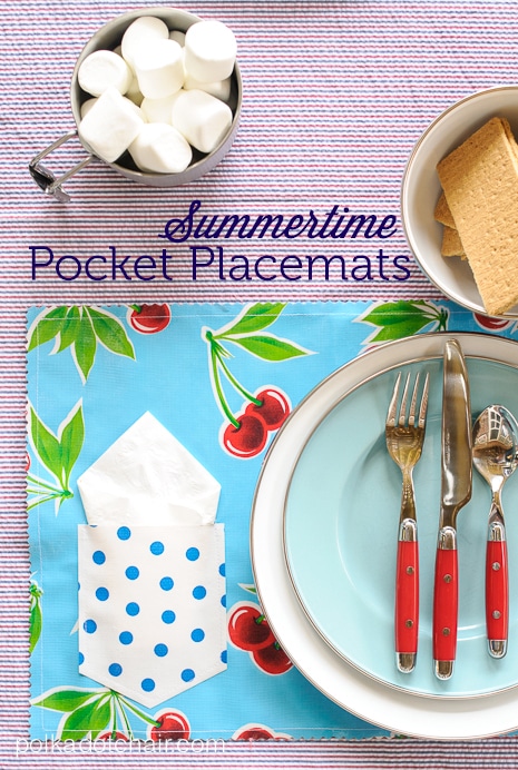 Summertime Pocket Placemat Tutorial by Melissa Mortenson of polkadotchair.com