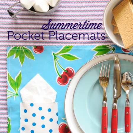 Summertime Pocket Placemat Tutorial by Melissa Mortenson of polkadotchair.com