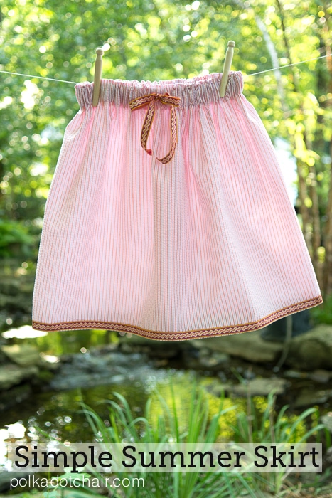 Simple Summer Skirt Sewing Tutorial on polkadotchair.com