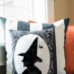 "Witches Silhouette" A Halloween Pillow Pattern from polkadotchair.com