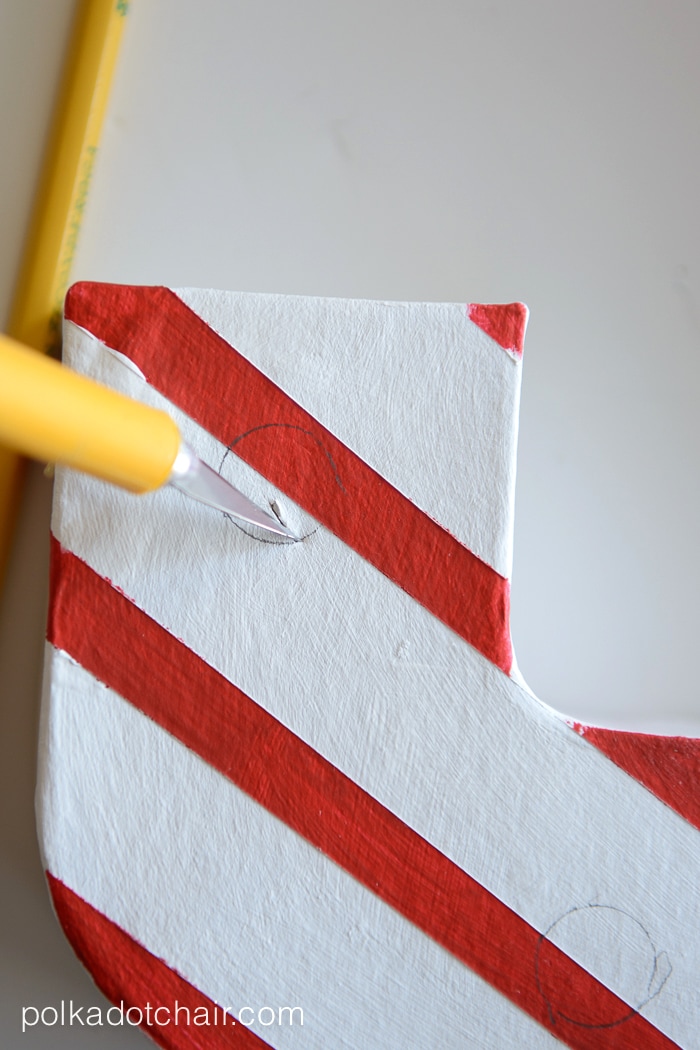 Candy Cane Stripe Christmas Marquee Letters by polkadotchair.com