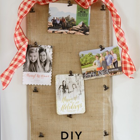 DIY Christmas Card Holder.... no sew!