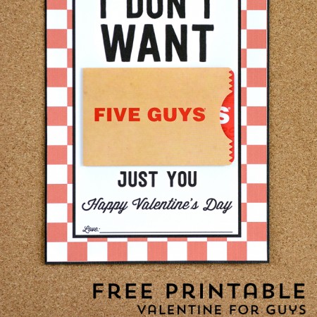 A free "punny" Valentine Gift Card Printable for the guy in your life!