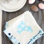 How to Sew Easter Napkins, a free sewing pattern.