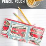 Oil cloth pencil pouch sewing pattern -clever idea for back to school or a teacher appreciation gift