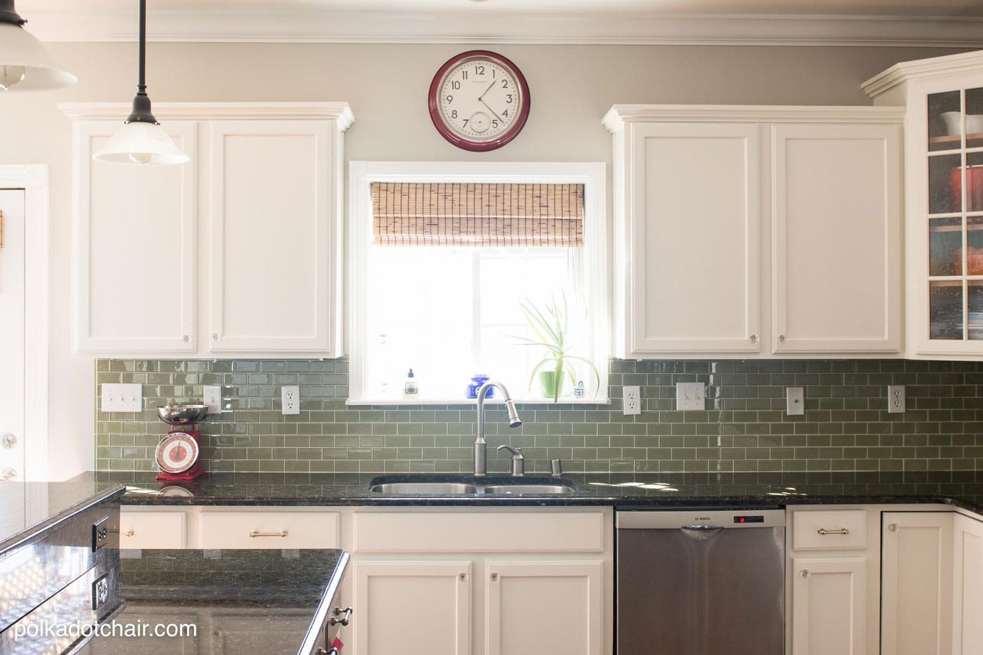 Painted Kitchen Cabinet Ideas and Kitchen Makeover Reveal - The Polka