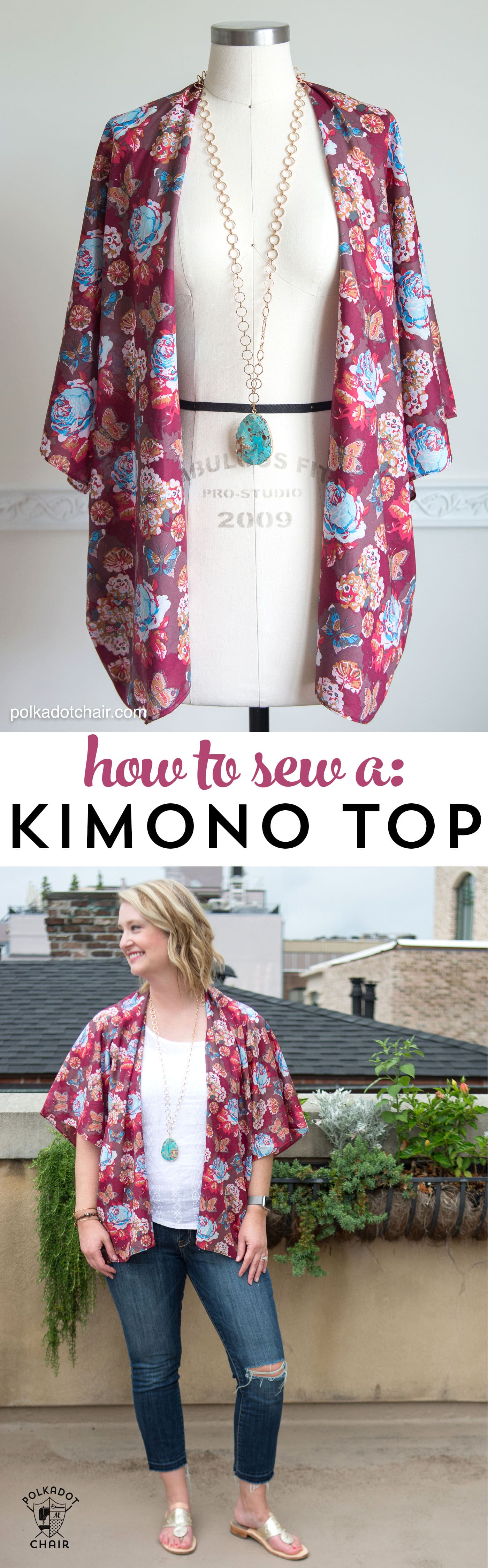 How to Sew a Kimono Top or Jacket The Polka Dot Chair