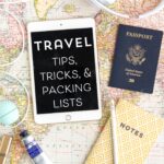 Tips for surviving long airline flights, along with a free printable airplane carry on packing list