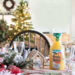 Recipe for a Vanilla Orange Slush, a perfect Christmas morning drink. Plus lots of other cute ideas for table setting and decorating ideas for Christmas morning breakfast