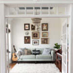 Learn how to easily change your door hardware and get lots of ideas for redecorating your home office or music room. Ideas for creating a gallery wall, a painted ceiling and lots of before and after photos!