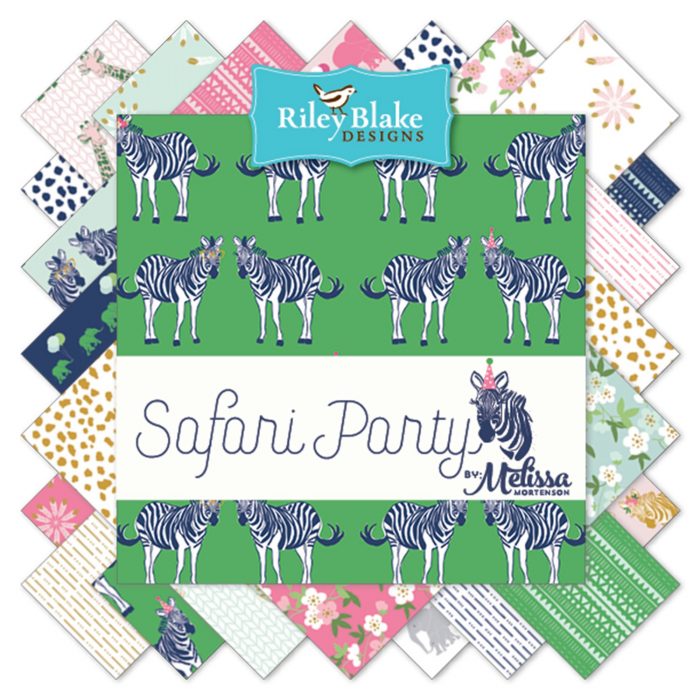 A sneak peek of Safari Party Fabrics by Melissa Mortenson for Riley Blake Designs, coming in July 2017