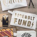 Cute DIY Harry Potter pencil pouches. Easy to make DIY iron ons using a Cricut machine. Such a cute back to school project!