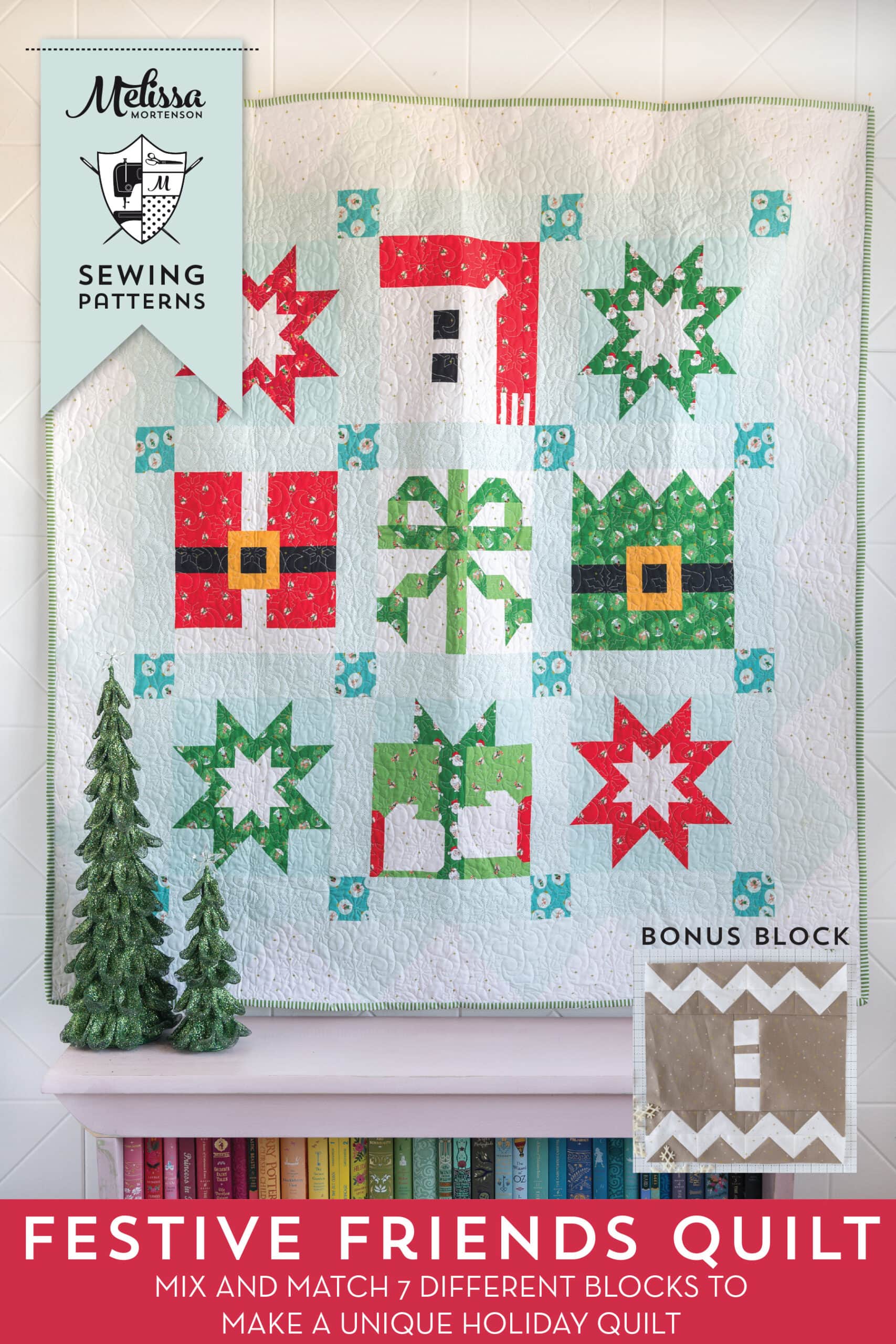pattern cover for festive friends quilt pattern