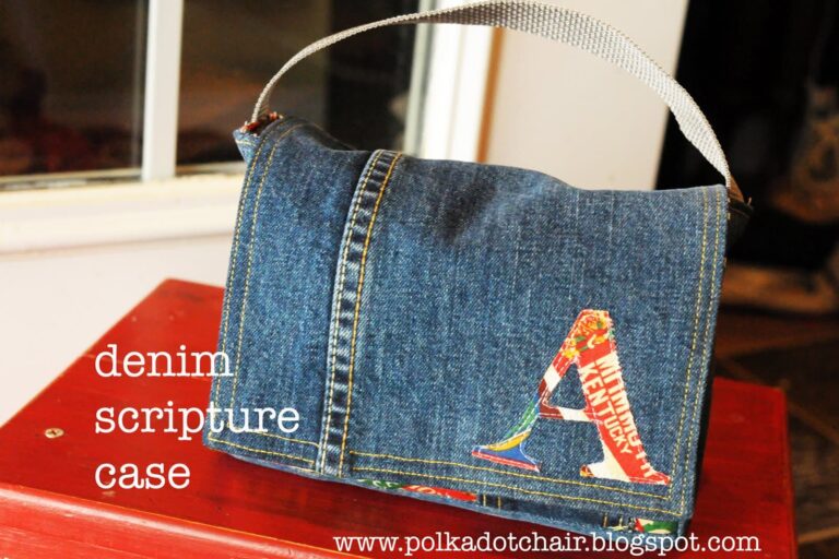 Tuesday Tutorial: Scripture Case from a pair of Jeans