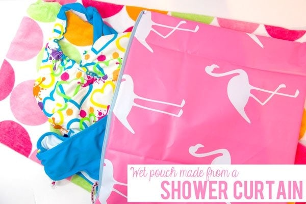 Zippy Wet Pouch made from a Shower Curtain