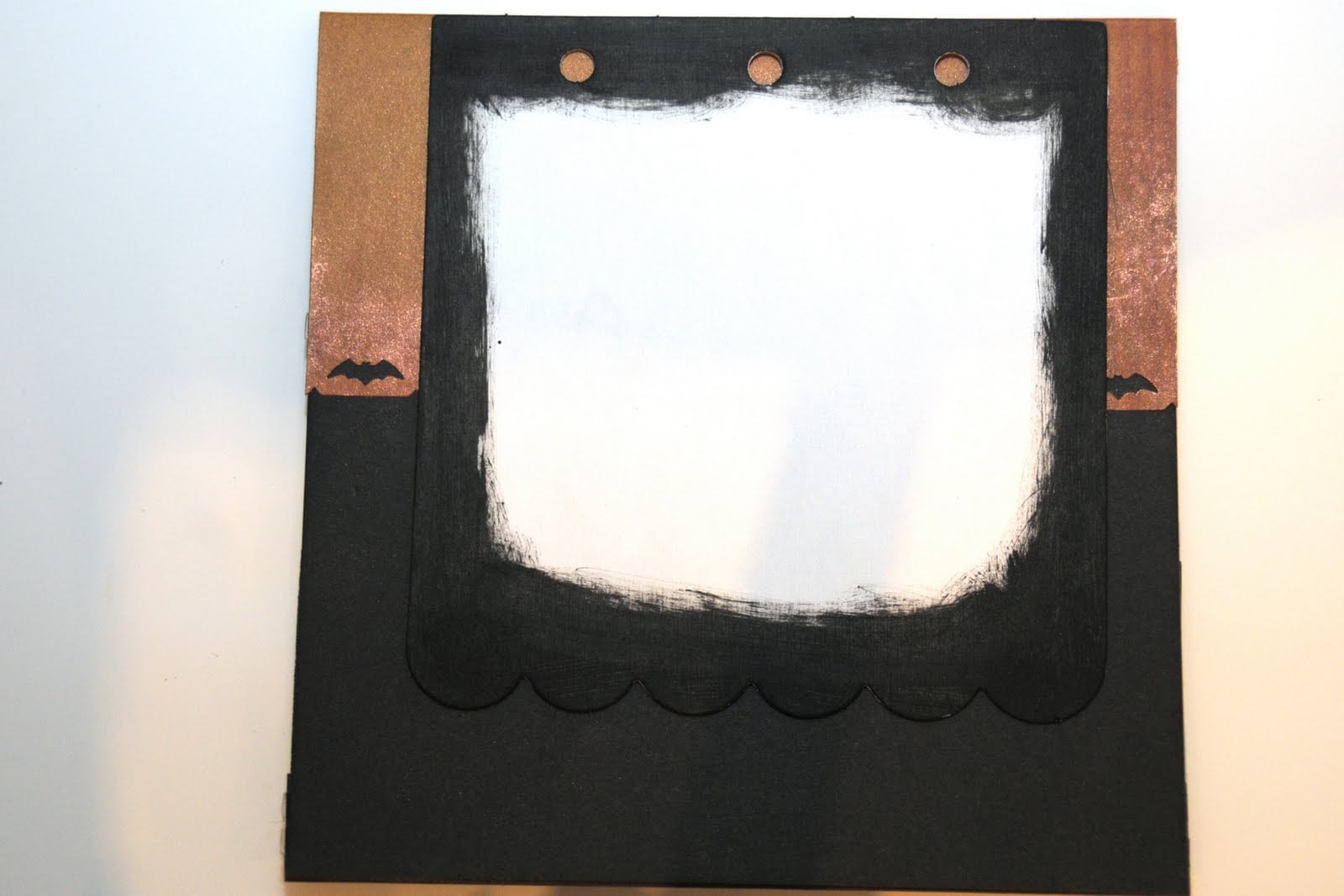 close up of DIY flip book made from chip board