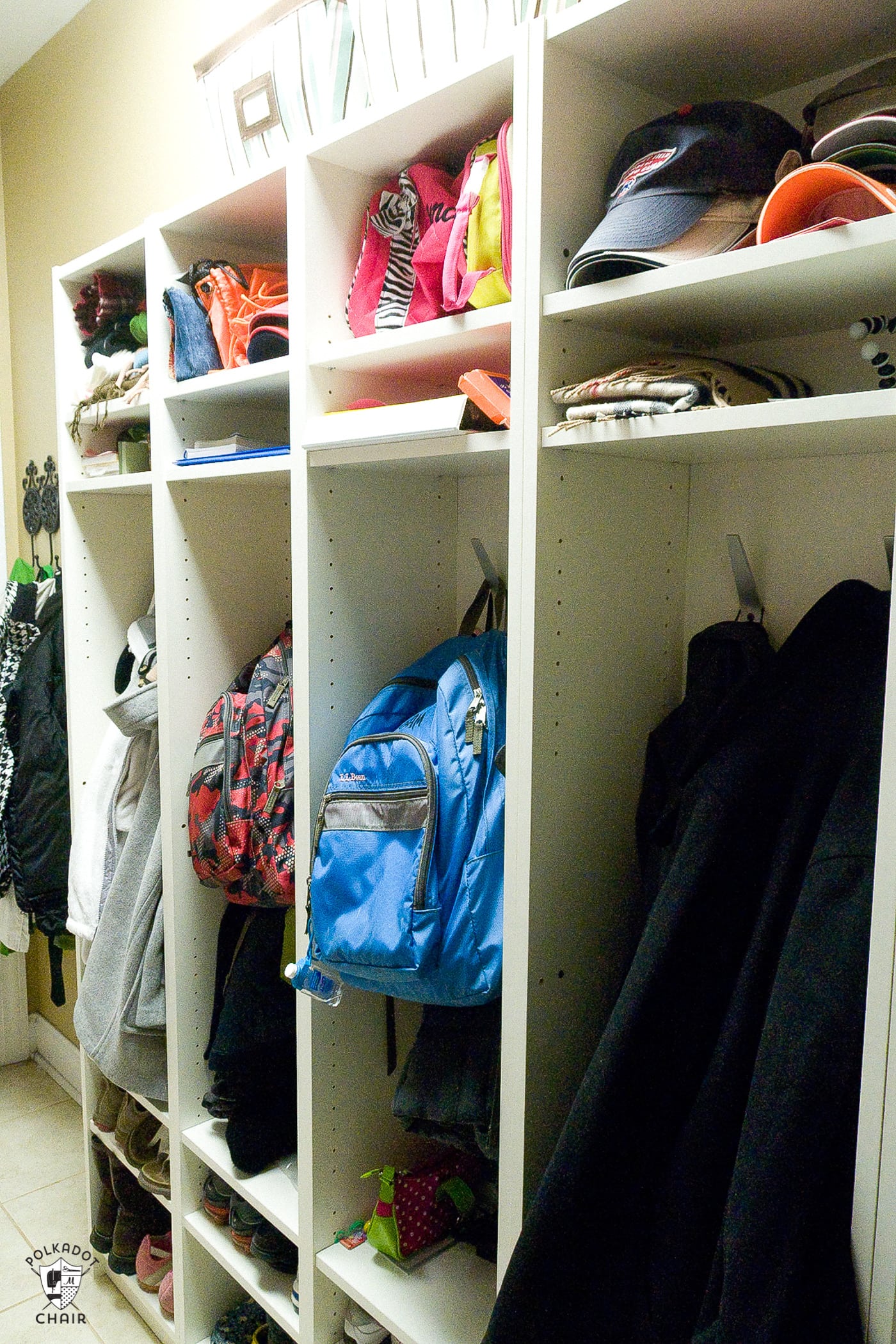 how to build your own mudroom lockers using IKEA bookcases