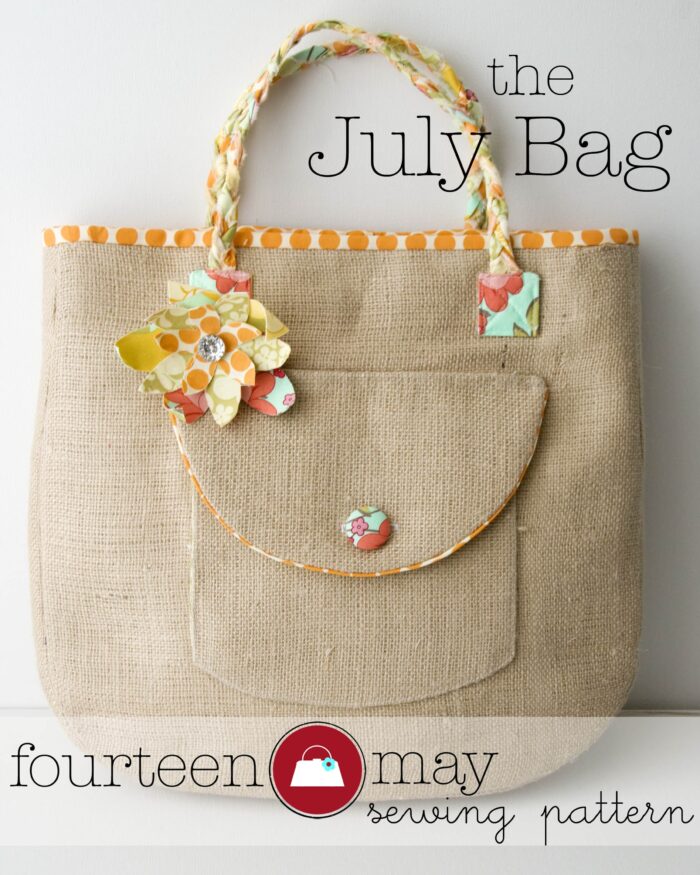 Introducing the July Bag! Plus...Fabric Flower tutorial