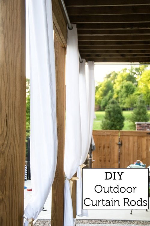 diy outdoor curtain rods construction