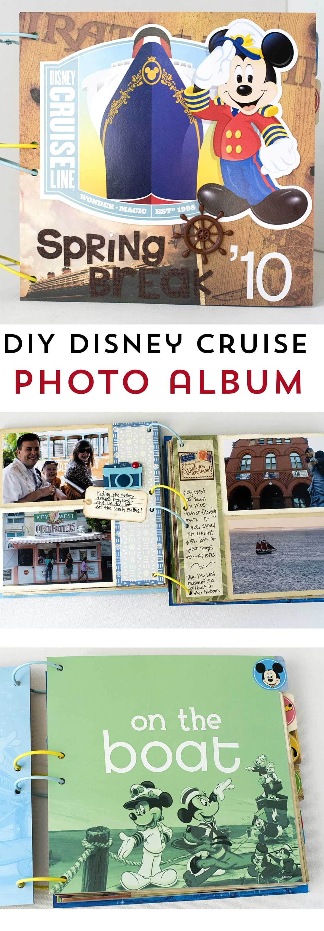 Learn how to easily create a custom photo album or scrapbook of your Disney Cruise Vacation