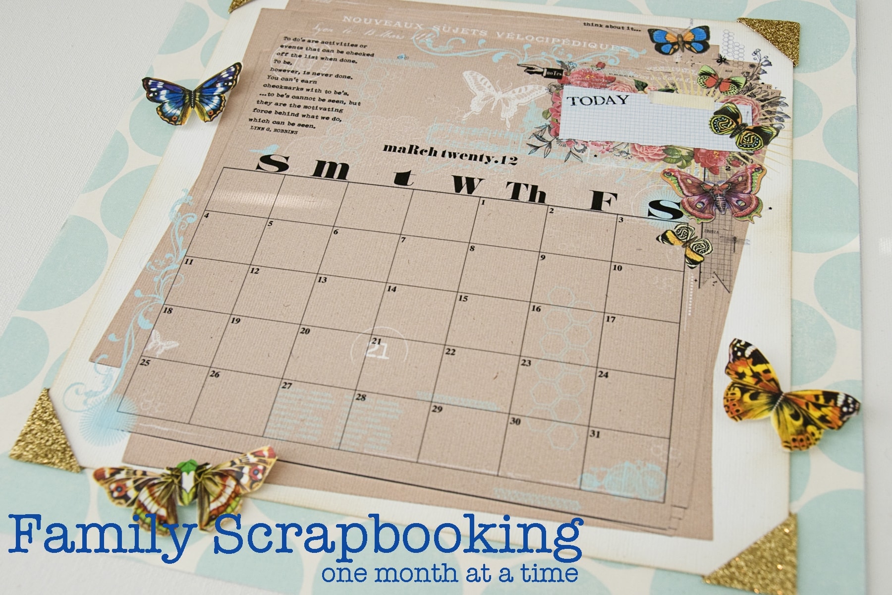 A Family Scrapbook, one month at a time