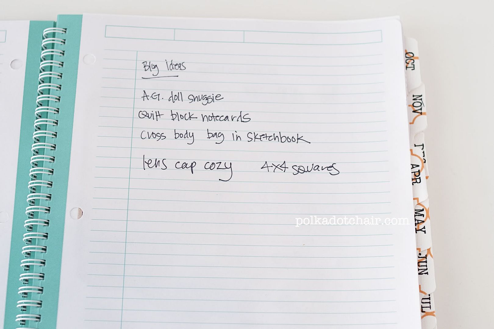 Easy DIY Planner & Sketchbook The Polka Dot Chair