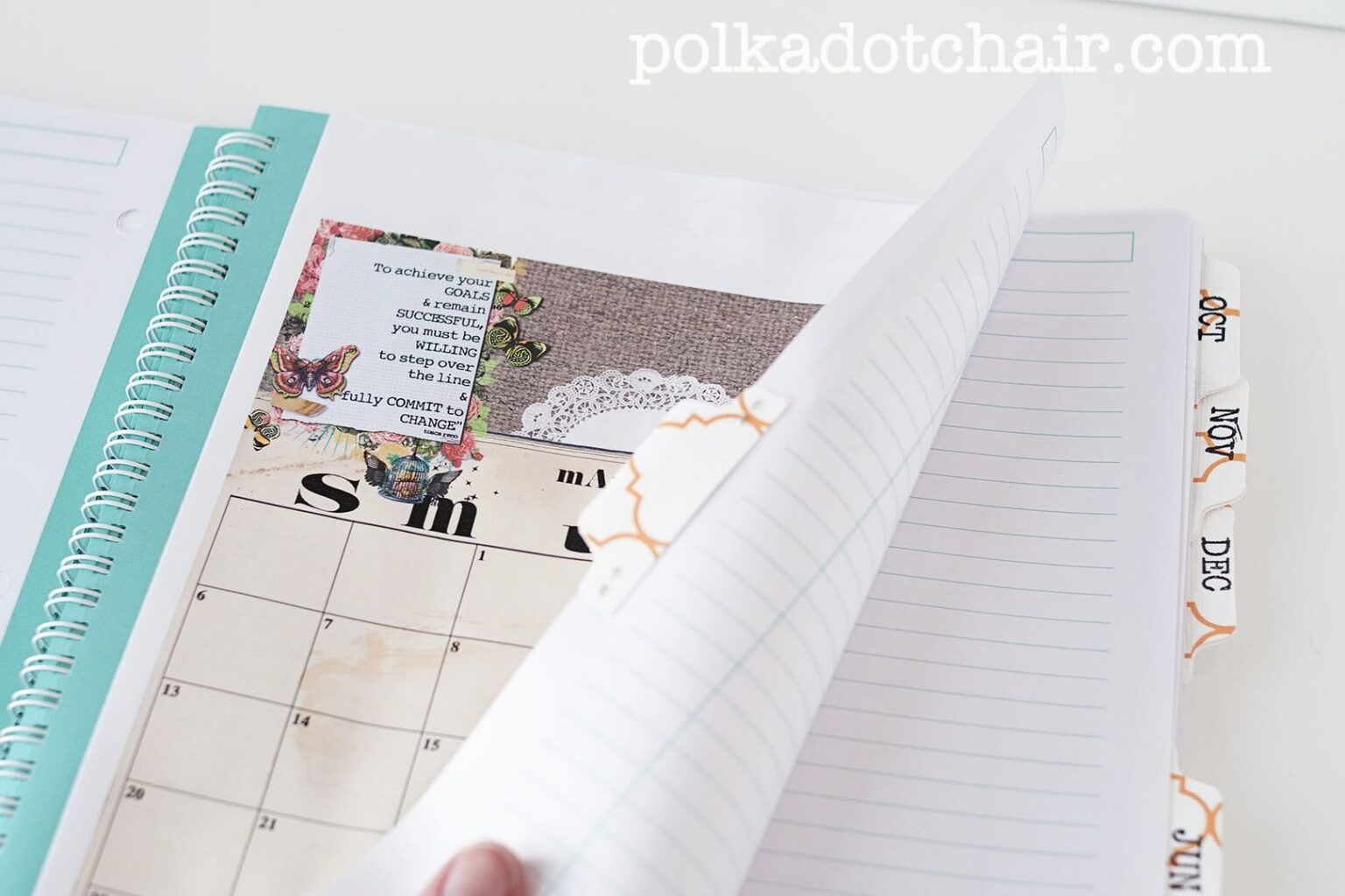 Easy DIY Planner & Sketchbook The Polka Dot Chair