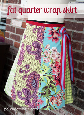 How to make a Wrap Skirt; a Fat Quarter Fabric Project