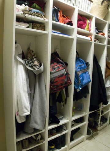 IKEA Hack: Mudroom Lockers from Bookcases.