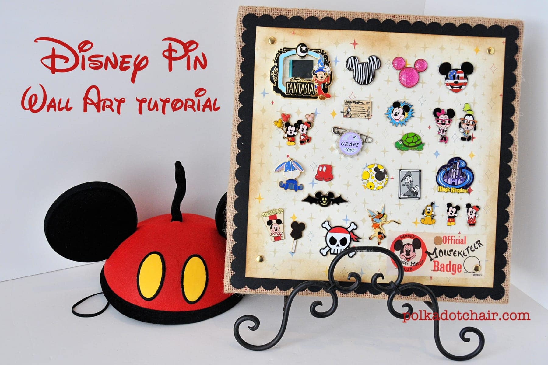 Easy DIY Disney pin display - Mickey Mouse Shadow Box 