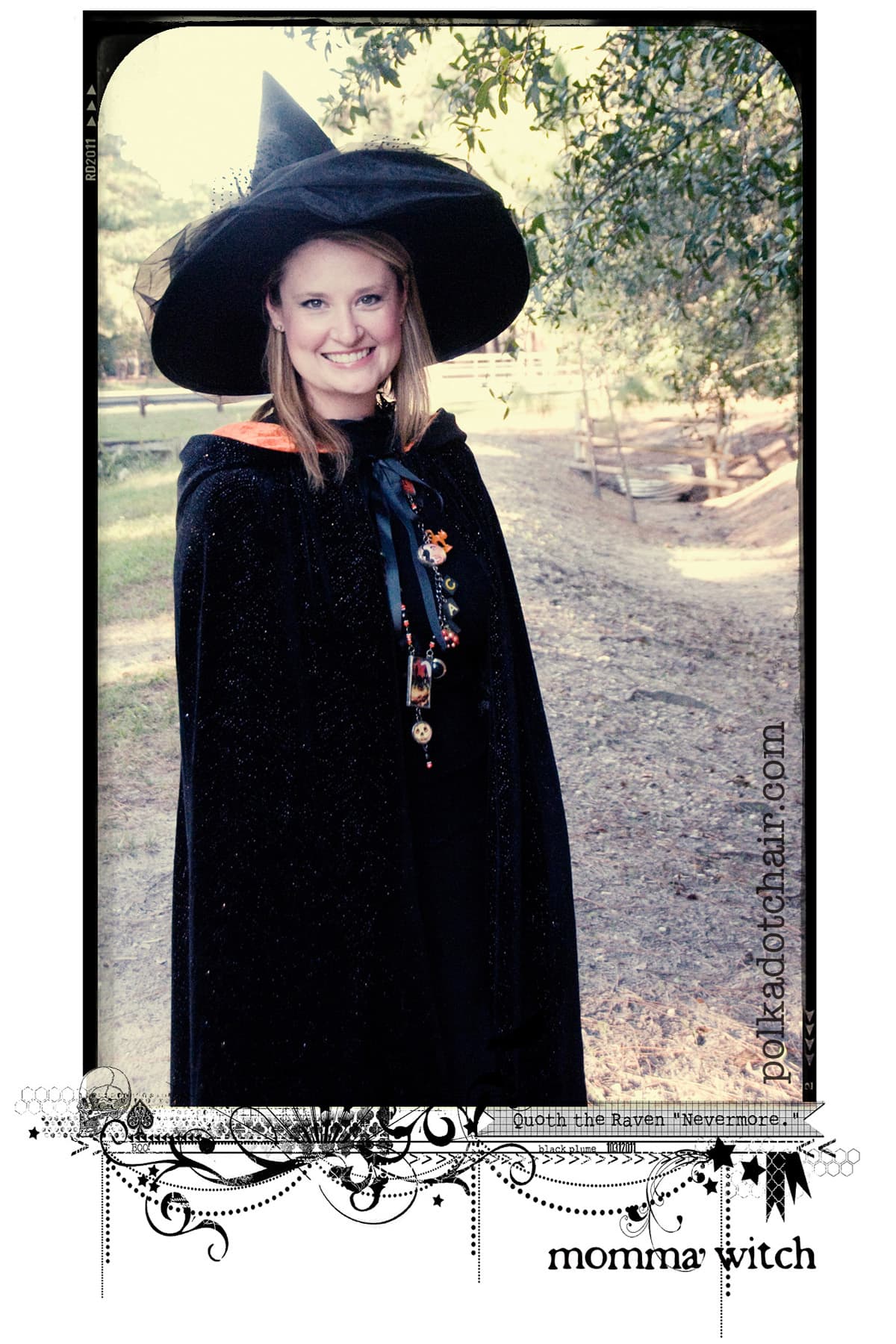 woman in witch costume