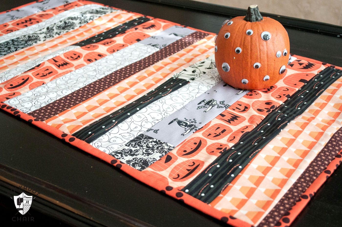 Scrappy Halloween Table Runner