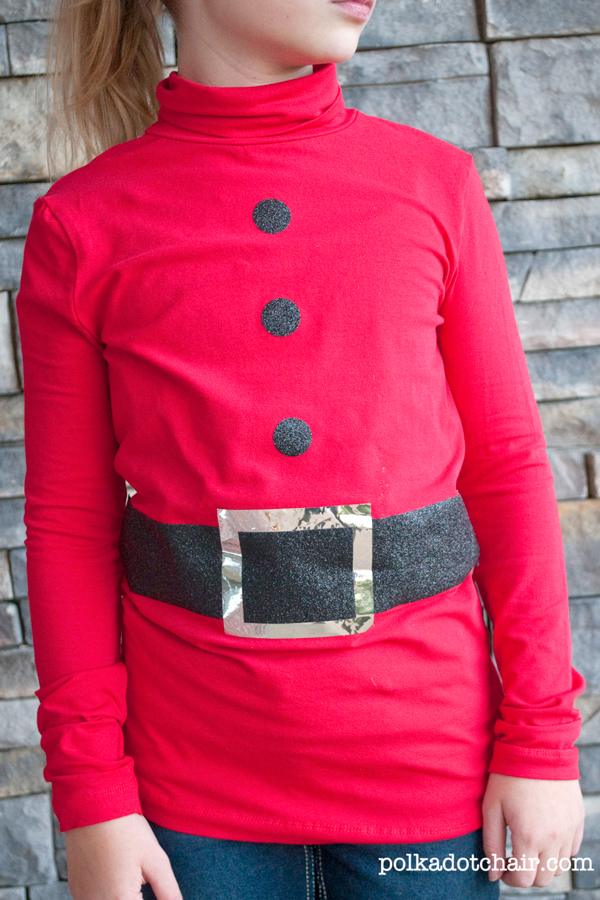 DIY Santa Shirt Tutorial,  cute Christmas shirt for kids!