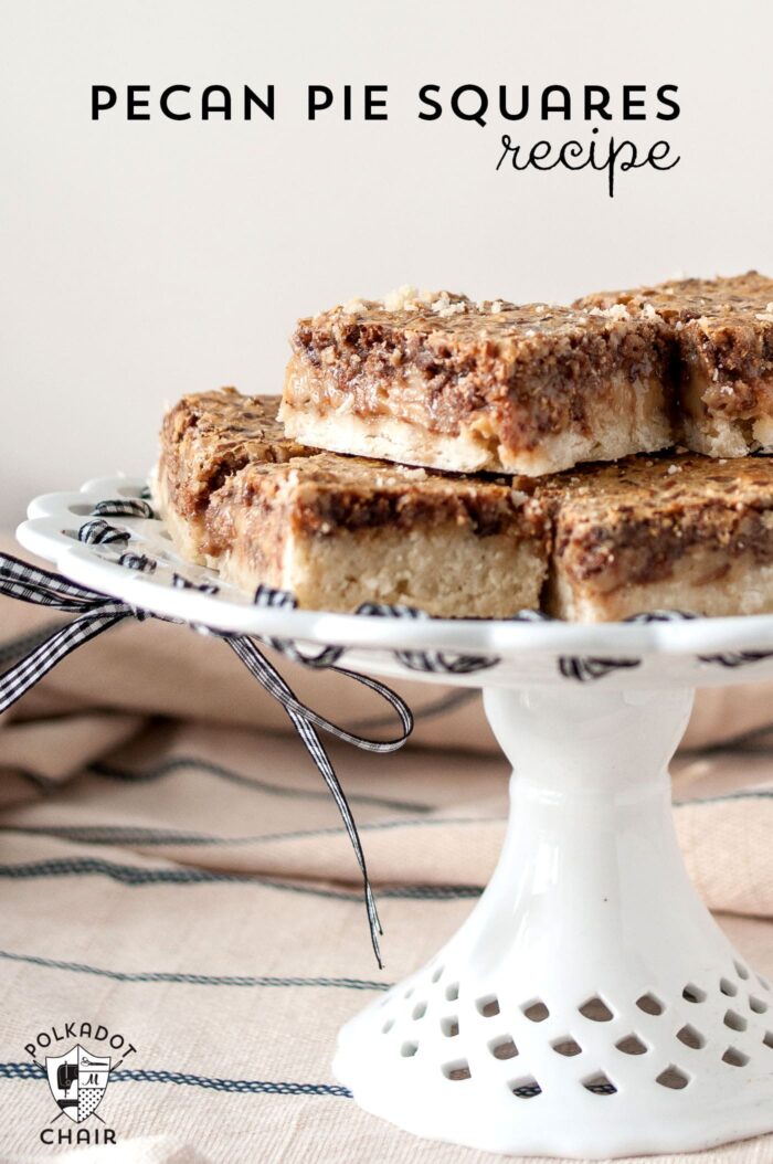 Recipe for Pecan Pie bars - looks delish!