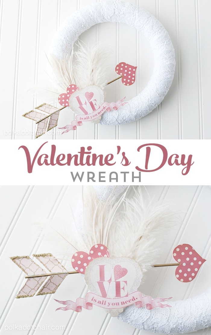 DIY Valentine's Day Wreath, you can even change out the decorations for different holidays, just use straight pins, what a great idea!