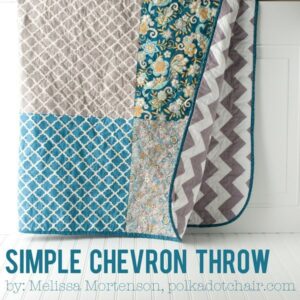 Simple Chevron Quilted Throw- a great quilt for a beginner