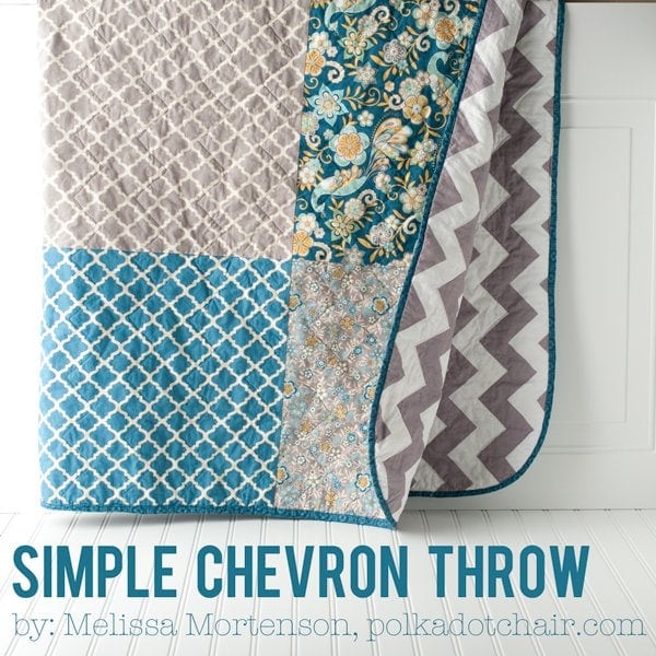 Simple Chevron Quilted Throw