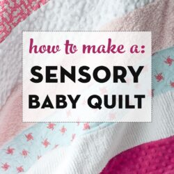 sensory strip baby quilt