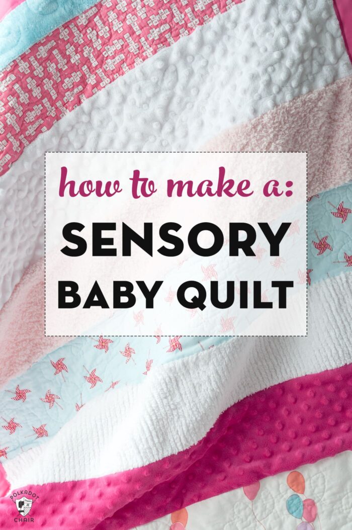 sensory strip baby quilt