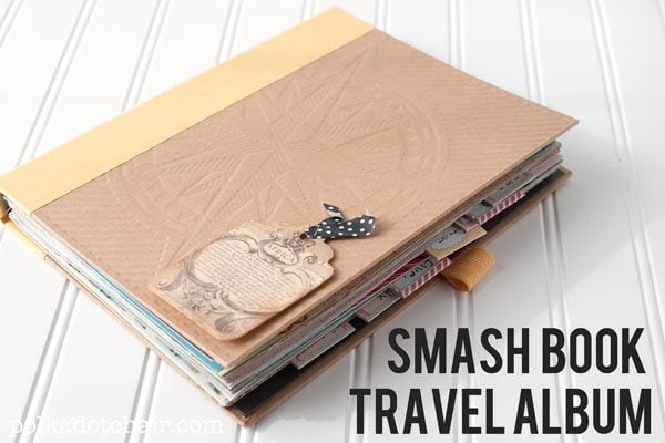Ideas for using a Smash book to keep a travel journal and scrapbook of your vacation. Lots of fun page ideas!