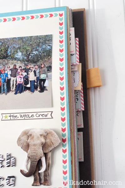 Ideas for using a Smash book to keep a travel journal and scrapbook of your vacation. Lots of fun page ideas!